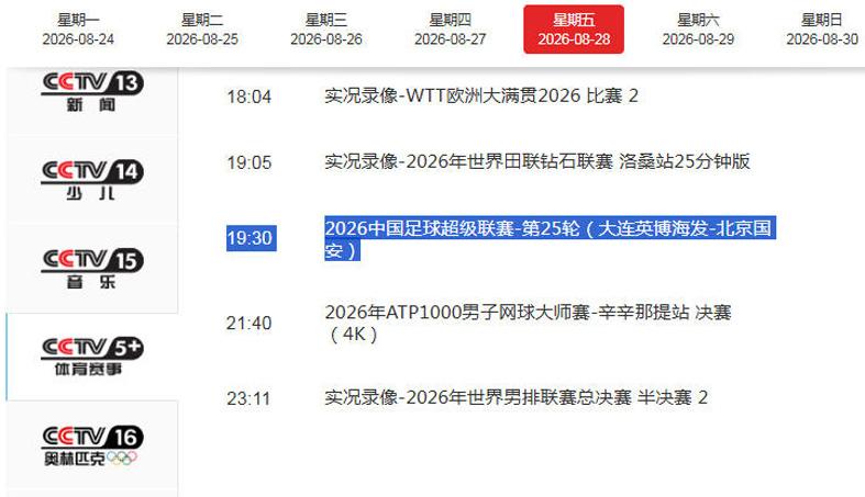 CCTV5+直播京连大战！英博重点在足协杯战申花，再扮演海牛生死判官